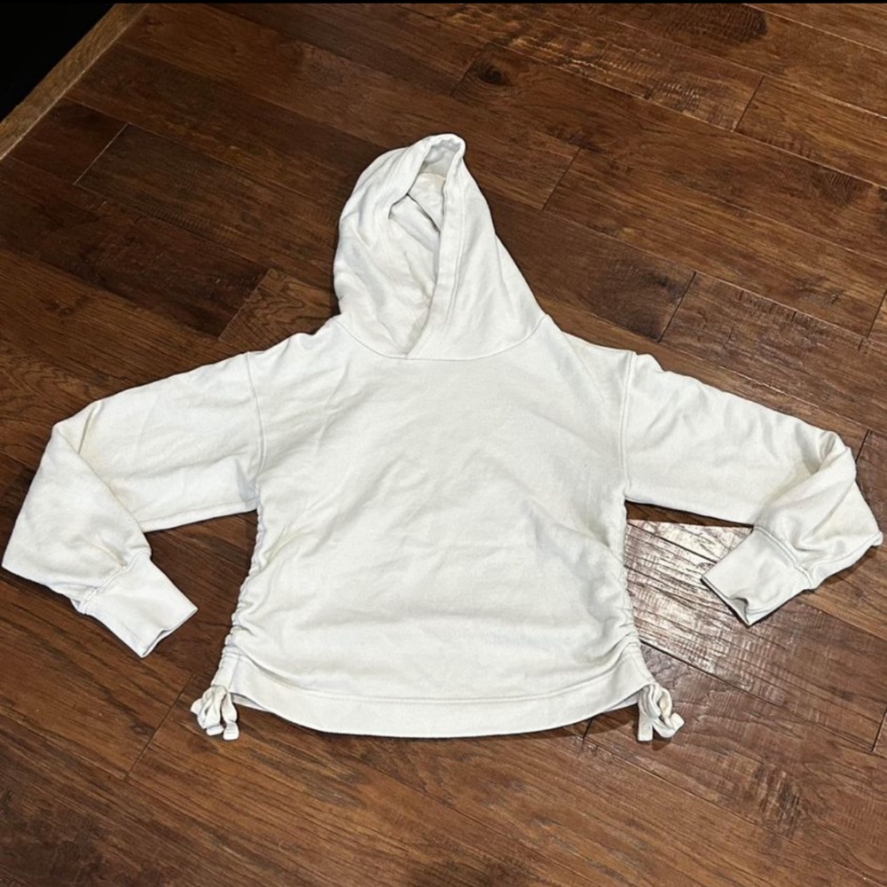 Aerie XS Cream Hoodie with Cute Side Ties